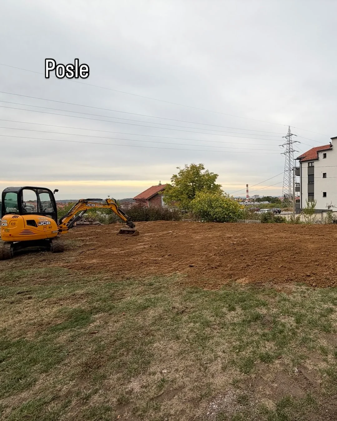 Uređena zemljana površina nakon radova